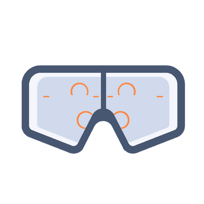 Individual prescription lenses (RX) for diving mask